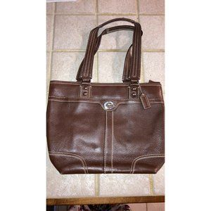 Vintage Brown Leather Coach Purse